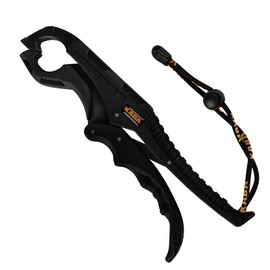 Kaba Fishing Gripper 9.8'' Fish Lip Grip Grabber Tool with Lanyard Saltwater Fish Holder Handle Grab Fishing Accessories