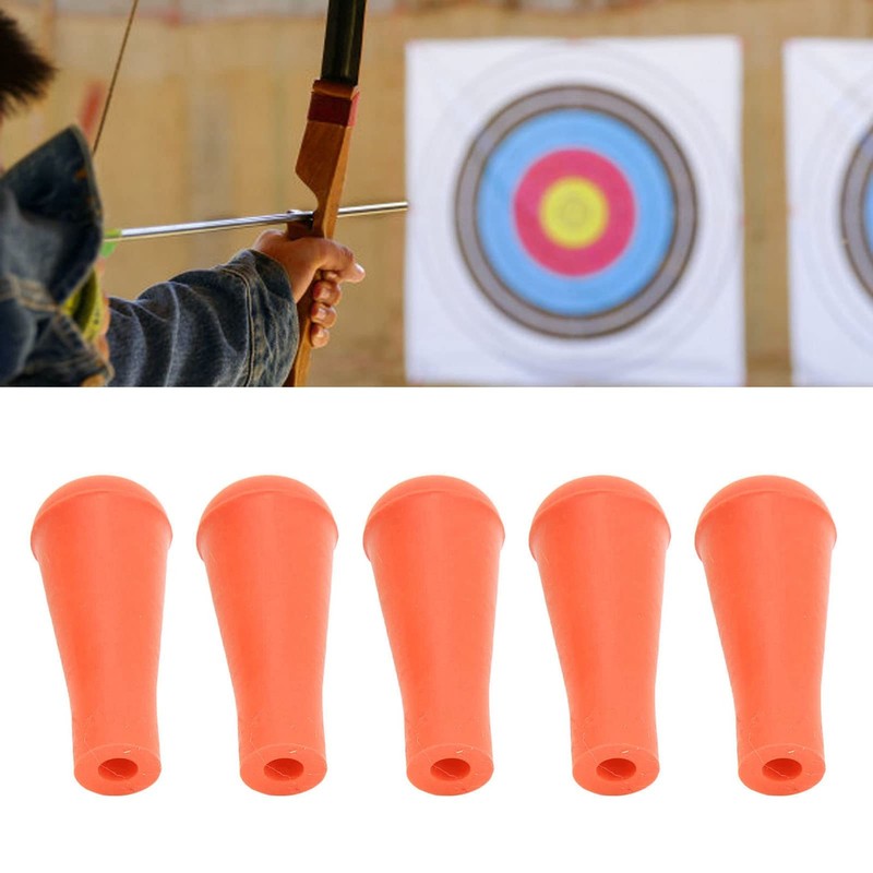 5Pcs Archery Tips, Soft Rubber Arrowheads 6mm Blunt Point Broad