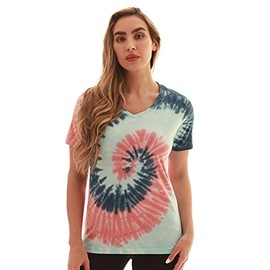 Just Love Tie Dye V-neck T-Shirt 6903-A-L