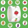 Vegetable Stickers 500Pcs 1Inch Realistic Food Stickers for Teens Reward,Self-Adhesive