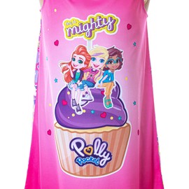INTIMO Polly Pocket Toys Girls' Tiny Is Mighty Kids Pajama Nightgown Sleep Shirt (XS, 4/5) Multi