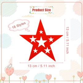 KINBOM 16PCS Geometric Shape Templates, Colorful Template Set Shape Stencils Art Templates for Drawing Simple Stencils for Painting Kids Toddlers Preschoolers DIY Craft (5.12x5.12 inch)