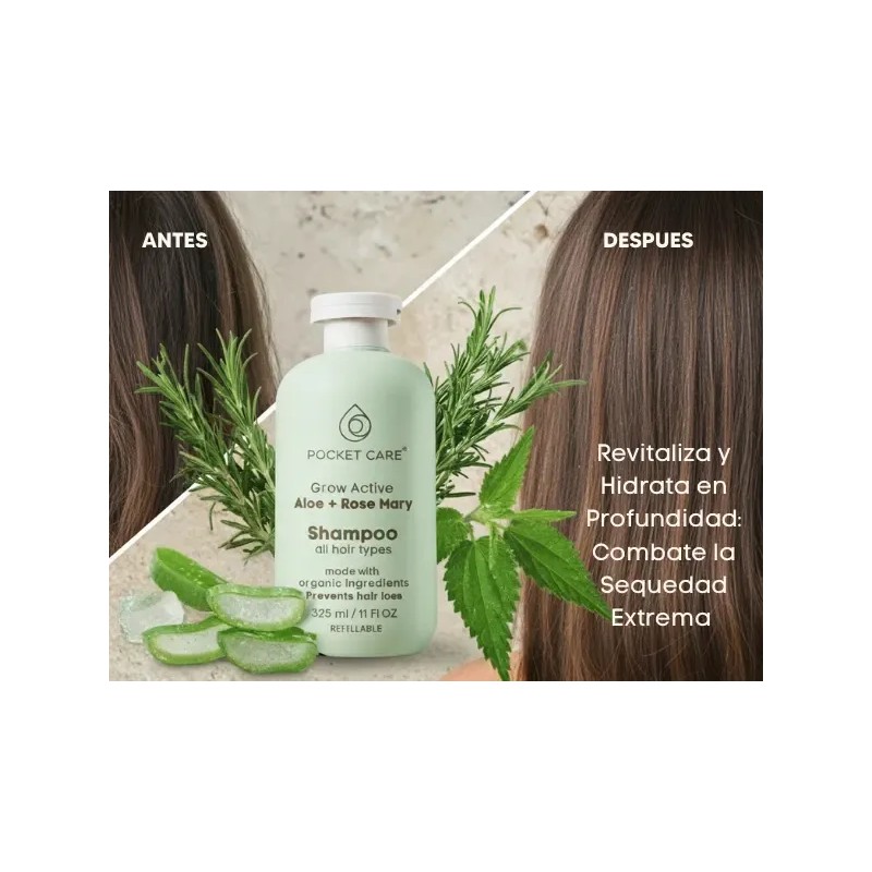 Shampoo Orgánico Artesanal Sábila Romero Verbena Kit 2pzs