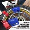 Gulfmew Motorcycle Tire Changing Tool Kit, Double Hole, Blue &