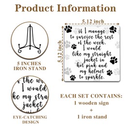 Coworker Gifts for Women Men, Funny Office Desk Decor with Iron Stand, Humor Wood Plaque Desk Decorative Sign Office Decoration for Shelf Table Decor - B14