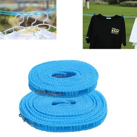 Aeixlum - (15M) Clothesline, Windproof Clothes Drying Rope, Portable Travel Clothesline, Adjustable for Indoor Outdoor Laundry Clothesline, Nylon Clothes Rope, Hanger for Camping Travel Home