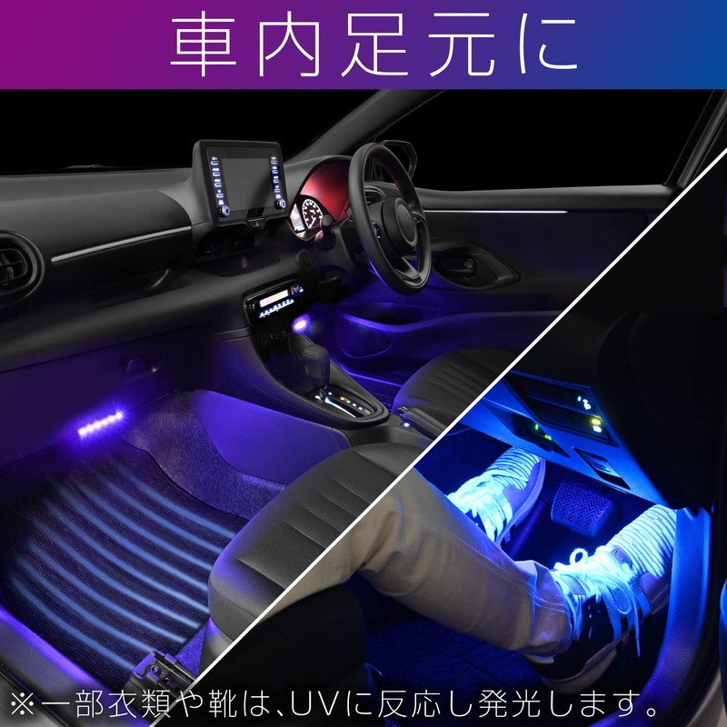 Seiwa F342 Car Supplies Illumination Light, USB Black Light, LED