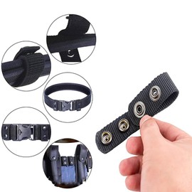 YaoooosF Double Snap Belt, Set of 4, Tactical Belt, Double Snap Belt, Fixed, Loop, Work Belt, Fastener, Safety Belt, Nylon Belt Keeper, Duty Gear Keeper, Outdoor Sports Belt (5.3 x 1.0 inches (13.5 x