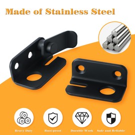 Alise Flip Latch Gate Latch Black,Shed Door Latch Barn Door Lock Shed Lock Shed Latch,Stainless Steel Locking Latches for Shed Barn Fence Chicken Dog Cage Window Cabinet Backyard Garage Doors,S-Size