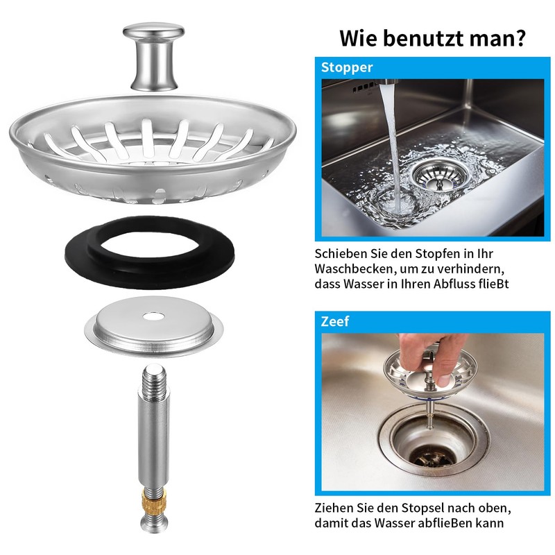 HUAERSICO Blanco Kitchen Sink Drain Plug 79 mm - Sink
