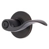 BRINKS – Transitional Privacy Locking Interior Wave Door Lever, Tuscan