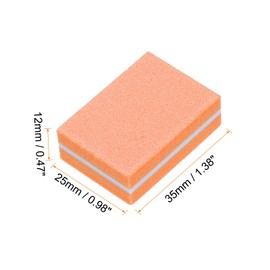 HARFINGTON 20pcs Mini Nail Buffers, 100/180 Grit Nail Sanding Blocks, Bulk Nail Buffing Polishing Blocks Professional Nail Polisher Set for Acrylic and Natural Nails, Orange