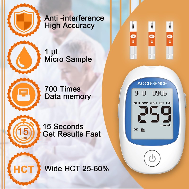 ACCUGENCE 3in1 Uric Acid Meter With 25 Uric Acid test