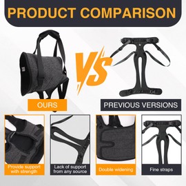 Framad Dog Sling for Large Dogs Hind Leg Support, Adjustable Lift Harness for Medium Large Elderly Dogs Rear Leg Support (Size XL)