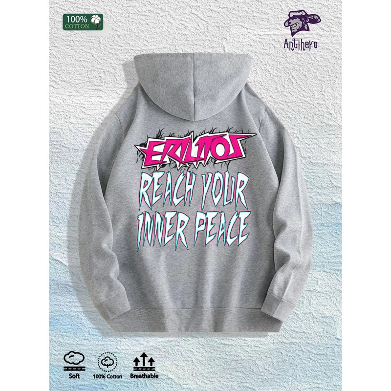 Antihero Reach Inner Peace Graphic Hoodie 100% Cotton US Warehouse