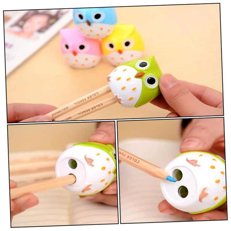 Operitacx Owl Pencil Sharpener, Electric Sharpener, Manual Pencil Sharpener, Electric
