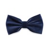 Massi Morino Men's Bow Tie, Dark Blue, Pre-Tied and Adjustable,