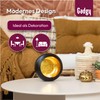 Gadgy Tea Light Holder Black Gold - Lantern Dining Table