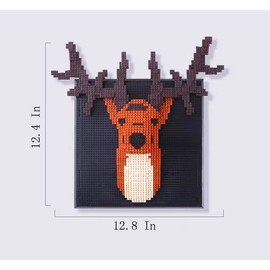 BDYDT Wall Art Deer Building Blocks Set; A Wall Decor Set for Adults Who Love Creative Hobbies(1651 Pieces) Toys Gifts for Kid and Adult