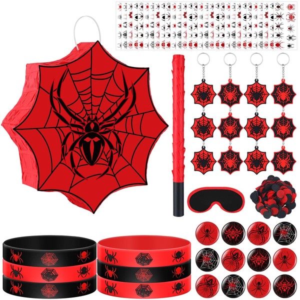 Leyndo 89 Pcs Spider Party Favors for Birthday, Includes Spider