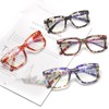 BONCAMOR 4 Pack Progressive Multifocus Reading Glasses for Women Men