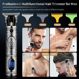 Suttik Hair Clippers for Men with Replacement Blade, Professional Hair Trimmer for Barber, T-Blade Edgers Clippers, Close-Cutting Trimmers, Cordless Clippers for Hair Cutting, Gift for Men