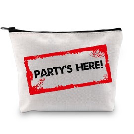 NJ Shore Reality TV Show Inspired Makeup Bag Party's Here Reality J Shore TV Show Fans Gift Zipper Pouch (PARTY'S HERE CA)