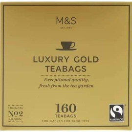 M & S Marks And Spencer 160 Luxury Gold Tea Bags