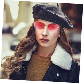 FELTECHELECTR 1pc Frameless Heart Shape Decorative Sunglasses Lightweight and Comfortable for Festivals and Summer Events for Boys and Unique Design for Unforgettable Memories