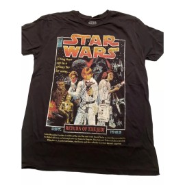 Mad Engine StarWars retro style comic book cover Return of The Jedi 1983 t shirt men size L