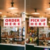 GEEKBEAR Order Here and Pick Up Here Signs (White) -