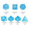 Cusdie 7-Piece Sharp Edges DND Dice Set with Pirate Design