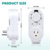 Gulfmew 2 Pack Adjustable Thermostat, Plug in Heating and Cooling