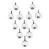 Ajuny 12 White Ceramic Cabinet Knobs Handmade Drawer Pull Handles