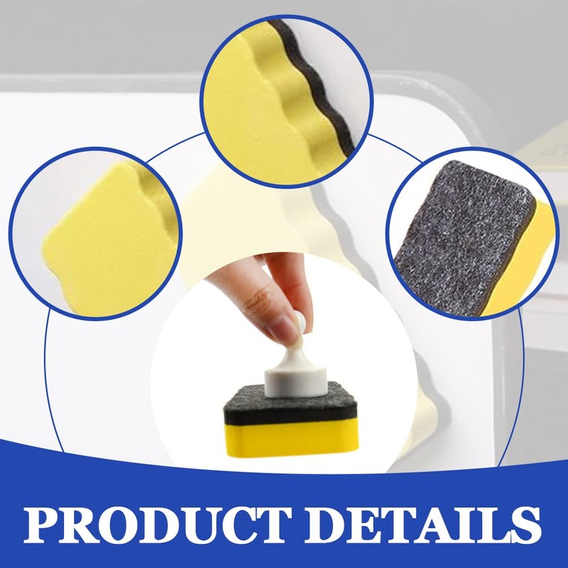 VONJUMA Pack of 3 Whiteboard Sponge Whiteboard Sponge Magnetic Whiteboard