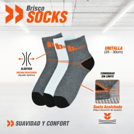 Calcetines Brisco Cómodos Para Trabajo Uso Rudo 6 Pares