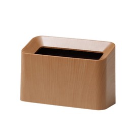 Ideaco Tubular Cotton Trash Can Small Teak Wood Grain Trash (1.7L)