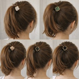 Clover Marble Hair Tie 5 Colors / 클로버 마블 헤어끈 5컬러