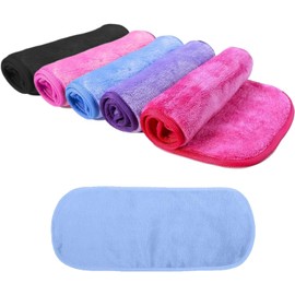 5 Piezas Paño Desmaquillante Facial Toalla de Limpieza de Microfibra Reutilizable,Toallitas Almohadillas Desmaquillantes