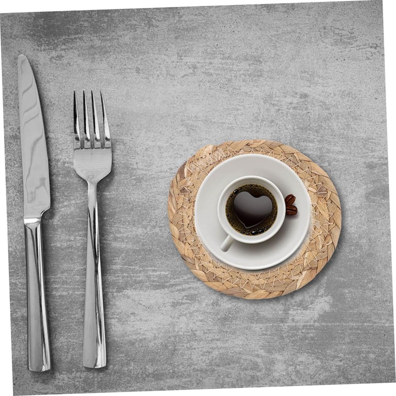 MAGICLULU Japanese Style Heat Insulation Straw Coaster Natural Skid Cup