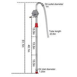 15-55 Gallon Rotary Hand Drum Pump, Heavy Duty Aluminum Barrel Pump for Kerosene Gasoline Oil Diesel Fuel Hydraulic Fluid