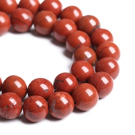 10MM 36PCS Natural Stone Chinese Red Jaspers Spacer Beads for Jewelry Making DIY Bracelet