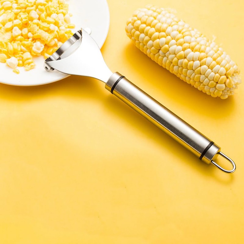 Stainless Steel Corn Peeler, Corn Slicer Scraper Vegetable Peeler Kernel