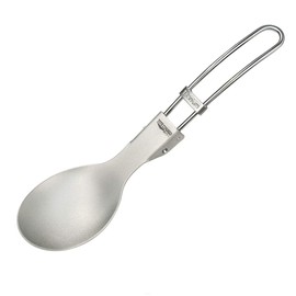 GADIEMKENSD Ultralight Outdoor Titanium ladle Healthy Camping Scoop Folding Spoon 18g