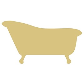 Bathtub Cutout Unfinished Wood Tub Bath Shower Bathroom Water Closet Hygiene MDF Shape Canvas Style 1