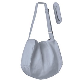 Preceed Large Capacity Shoulder Bag Canvas Shoulder Bag with Removable Shoulder Pad with YKK Zipper, 2 Inner Pockets, Unisex, Japanese Manufacturer, Drum Type, beige black moss green grey