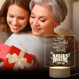 LioNergy Gifts for Mum, LED Night Light Lamp Mum Gifts from Daughter Son, Mother’s Day, Birthday, Thanksgiving, Christmas Gifts for Mum Mummy - Warm Light…