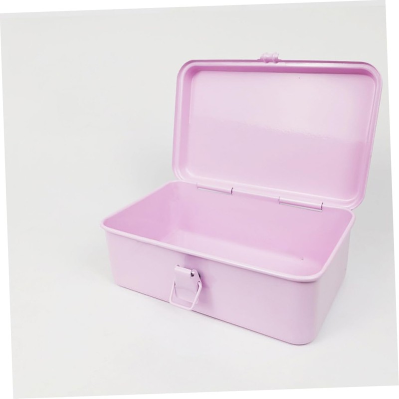 Tofficu Metal Toolbox Organizer Sturdy Tool Storage Case for Garage