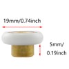 BLLNDX 8PCS Shower Room Rollers Wheel Diameter 20mm with 1