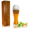 Premium Bierglas Weizenbierglas Eibsee mit gedrehter Optik 0,5L - Dekor: